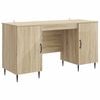 vidaXL Skrivebord Sonoma eik 142,5 x 50 x 75 cm Konstruert tre