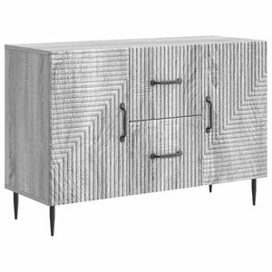 vidaXL Serviesskap Gr&aring; sonoma 89 x 34,5 x 60 cm Konstruert tre