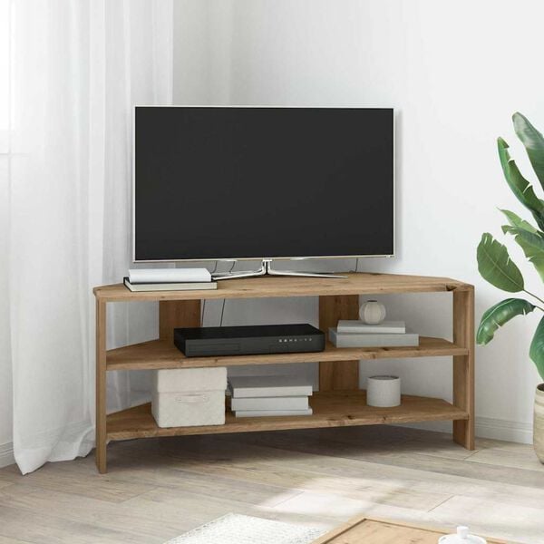 vidaXL Hj&oslash;rneTV-skap Artisan Eik 102x40,5x45cm Konstruert tre