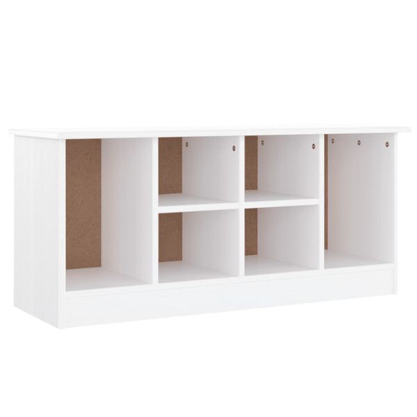 vidaXL Skobenk ALTA hvit 100x35x45 cm heltre furu
