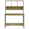 vidaXL Skrivebord med hyller sonoma eik 102x45x148 cm konstruert tre