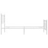 vidaXL Sengeramme i metall med hode- og fotgavl hvit 90x200 cm
