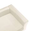 vidaXL Hundesofa med skumpute kremhvit 60x43x30 cm plysj og kunstl&aelig;r