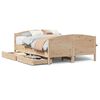 vidaXL Sengeramme uten madrass hvit 135x190 cm heltre furu