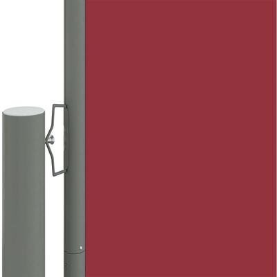 vidaXL Uttrekkbar sidemarkise 220x1200 cm rød