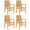 vidaXL Stablebare hagestoler 4 stk 56,5x57,5x91 cm heltre teak