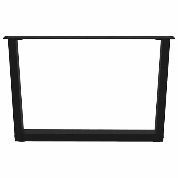 vidaXL Salongbordben V-formet 2 stk svart 70 x (42-43,3) cm st&aring;l