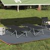 vidaXL Sammenleggbar camping seng 2 pcs Svart 194 x 62,5 x 42,5 cm