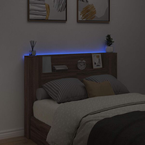 vidaXL Hodegavl Brun Eik 140 x 16,5 x 103,5 cm Konstruert tre