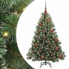 vidaXL Kunstig juletre med 150 LED med stativ gr&oslash;nn 150 cm PE og PVC