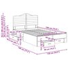 vidaXL Sengestamme med skuff Gr&aring; Sonoma 135 x 190 cm Konstruert tre