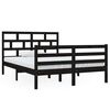 vidaXL Sengeramme svart 135x190 cm Double heltre