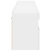 vidaXL Vegghengte TV-benker med LED 2 stk hvit 80x30x40 cm