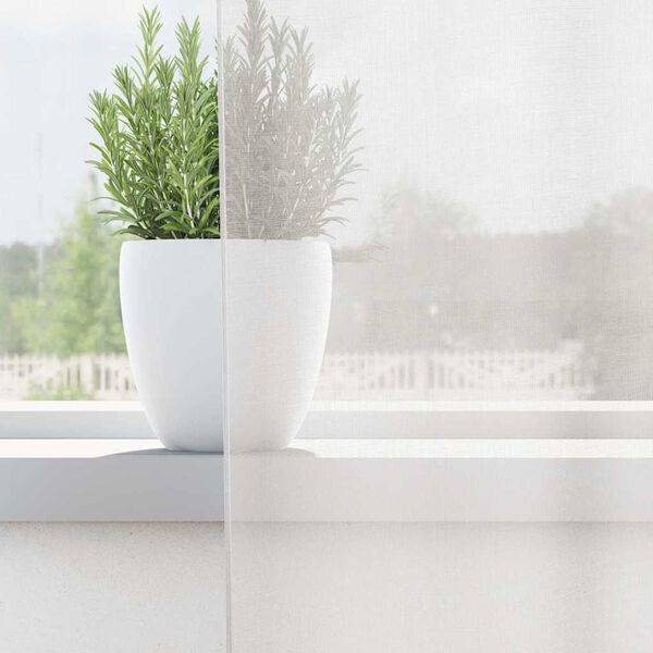 vidaXL Voile gardiner med stanglommer 2 stk hvit