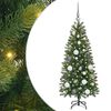 vidaXL Kunstig juletre med 150 LED med stativ gr&oslash;nn 120 cm PE og PVC