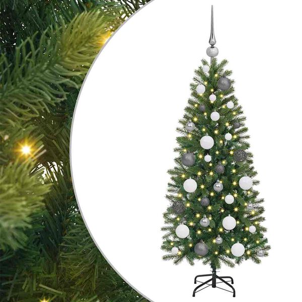 vidaXL Kunstig juletre med 150 LED med stativ gr&oslash;nn 120 cm PE og PVC