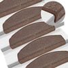 vidaXL Trappematter 10 stk 65x24x4 cm kaffebrune halvrund store