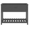 vidaXL Plantekasse med hylle svart 111,5x54x81 cm heltre furu