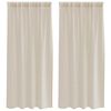 vidaXL Voile Gardin med gardiner 2 pcs sand 175 x 140 cm Polyester