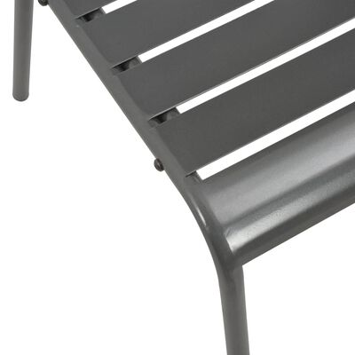 vidaXL Stablestoler 2 stk stål grå