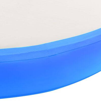 vidaXL Oppblåsbar gymnastikkmatte med pumpe 100x100x20 cm PVC blå