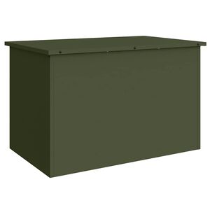 vidaXL Hageoppbevaringsputeeske Galvanisert st&aring;l 80 x 50,5 x 50 cm
