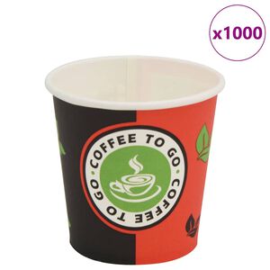vidaXL Engangs kaffekopper 1000 stk papir 120 ml (4 oz)