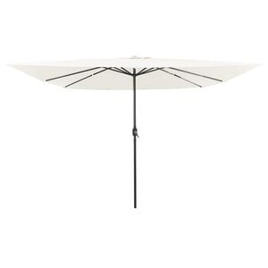 vidaXL Hageparasol sand 295 x 295 x 245 cm Polyester og st&aring;l