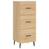 vidaXL Highboard sonoma eik 34,5x34x180 cm konstruert tre
