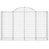 vidaXL Gabionkurver buede 5 stk 200x50x120/140 cm galvanisert jern