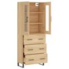 vidaXL Highboard sonoma eik 69,5x34x180 cm konstruert tre
