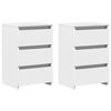 vidaXL Nattbord 2 stk hvit 40x35x62,5 cm konstruert tre