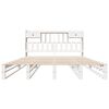 vidaXL Seng med bokhylle uten madrass hvit 180x200 cm heltre furu