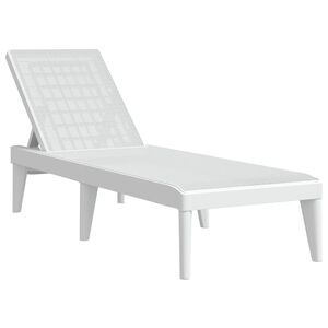 vidaXL Solseng hvit 186x60x29 cm PP