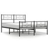 vidaXL Sengeramme i metall uten madrass med fotgavl svart 160x200 cm