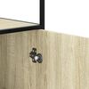 vidaXL Highboard sonoma eik 68x35x139 cm konstruert tre og metall