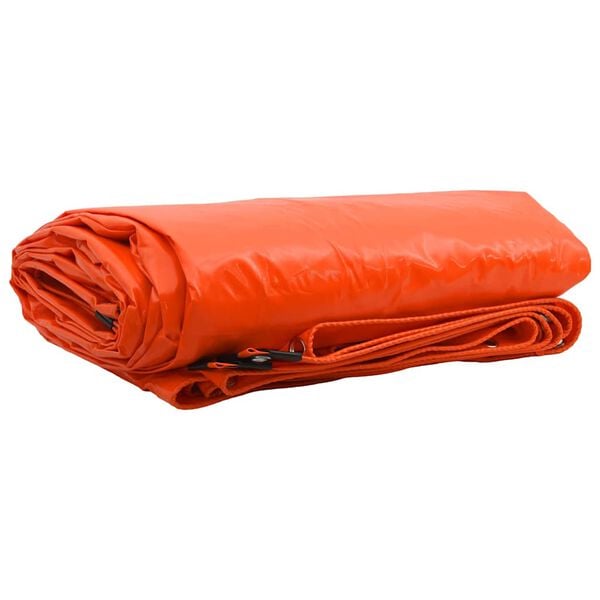 vidaXL Presenning 650g / m&sup2; Oransje 3,5 x 5 m Lerret med PVC-belegg