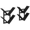 vidaXL Vegghengt Flytende Hylle 2 stk. Svart eik 43 x 15 x 47 cm