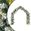 vidaXL Julekrans Gr&oslash;nn og hvit 270 cm PVC 50 LED-lys