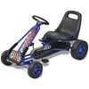 vidaXL Pedal--go-kart med justerbar sete bl&aring;