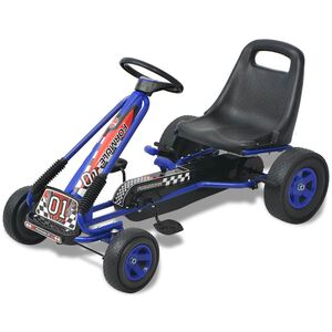 vidaXL Pedal--go-kart med justerbar sete bl&aring;