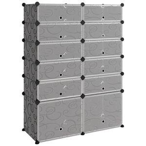 vidaXL Skostativ svart 94x37x125 cm PP