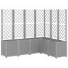 vidaXL Plantekasse med espalier lysegr&aring; 160x120x140 cm PP