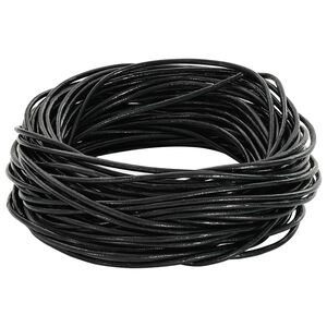 vidaXL L&aelig;rsnor 1 Svart &Oslash;1 mm x 5 m L&aelig;r