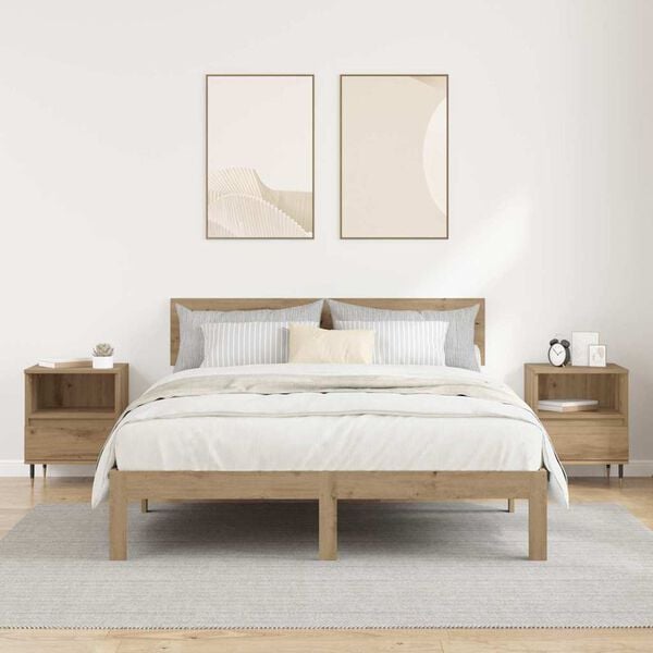 vidaXL Nattbordskap 2 pcs Artisan Eik 40 x 35 x 50 cm Konstruert tre