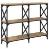 vidaXL Konsollbord Artisan Eik 100 x 28 x 80,5 cm Konstruert tre