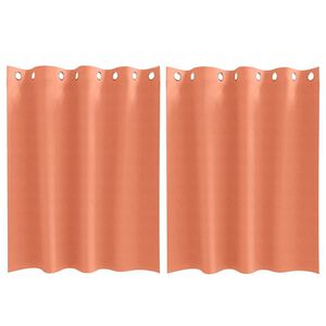 vidaXL M&oslash;rkleggende Gardiner med Ringer 2 pcs Terrakotta 140 x 140 cm