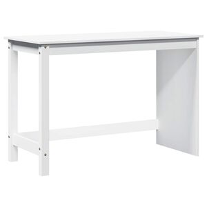vidaXL Skrivebord Hvit 112 x 50 x 75 cm Massiv furu