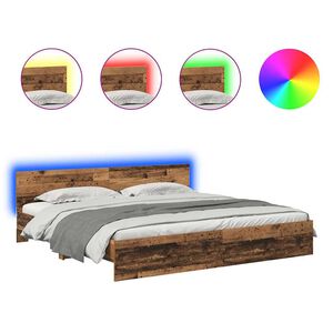 vidaXL Sengestamme Gamle tre 200 x 200 cm Konstruert tre