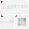 vidaXL Hundeport sammenleggbar 15 paneler hvit 750 cm poppeltre